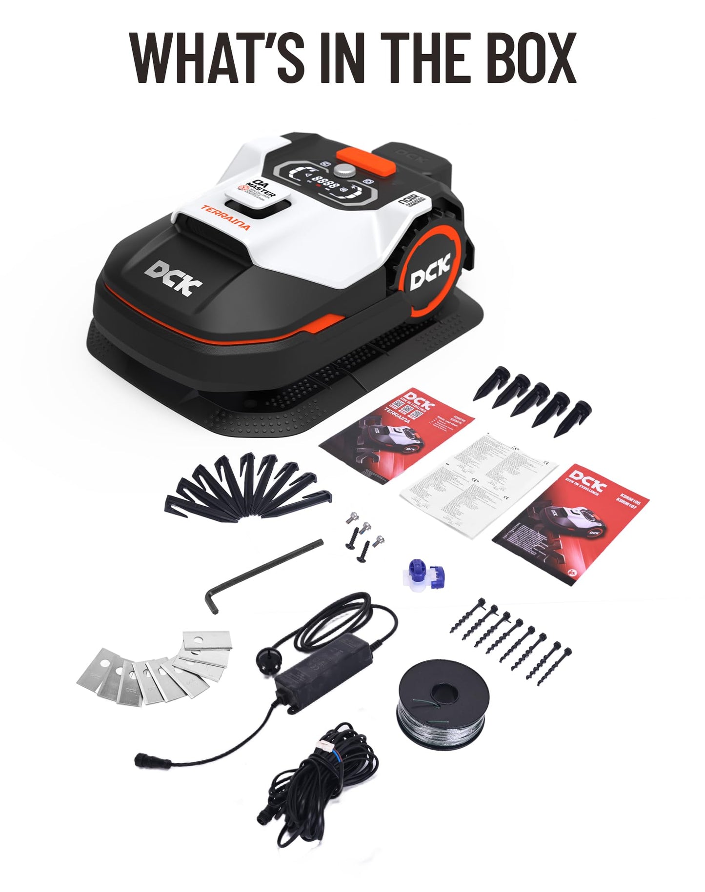 DCK KDRM105 - Robot Cortacésped 500m², LiDAR, 40% Pendiente, App, Multizona