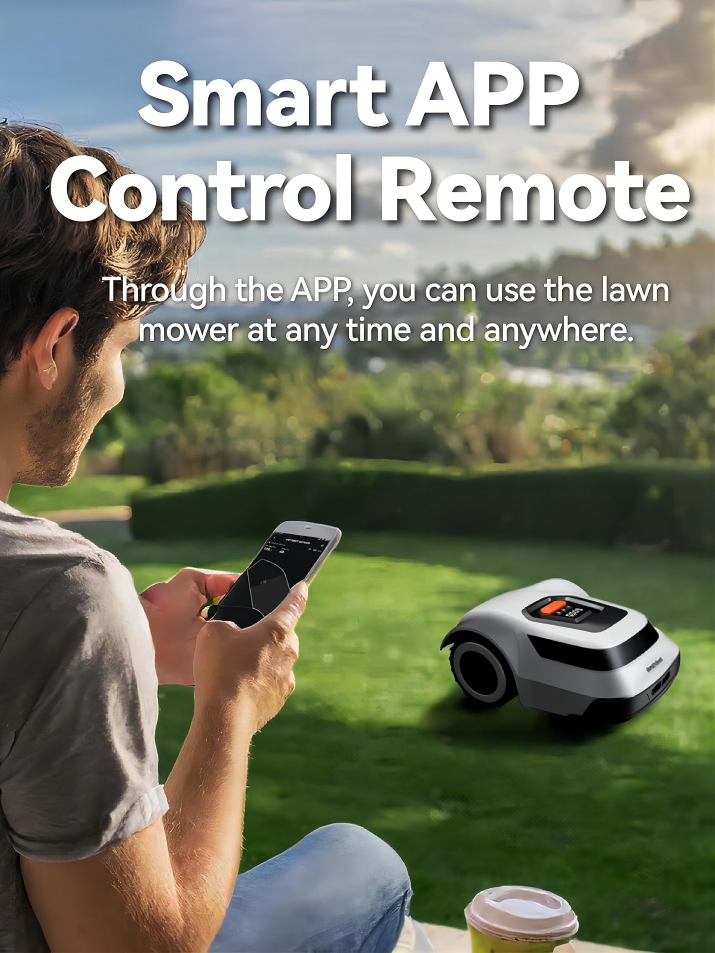 ANTHBOT Pion - Robot Cortacésped 1000m² con Cable, App, Mapeo, 55dB